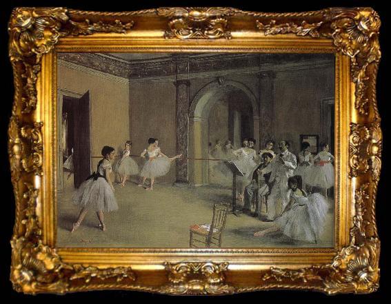 framed  Edgar Degas Opera-s dry running hall, ta009-2